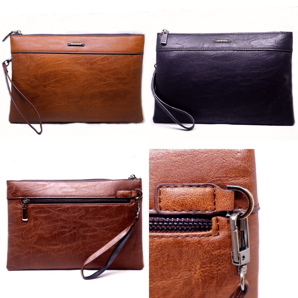 Clutch Pria Bahan Kulit PU / Handbag Pria dan Wanita PU Leather / Tas Tangan Pria - 614