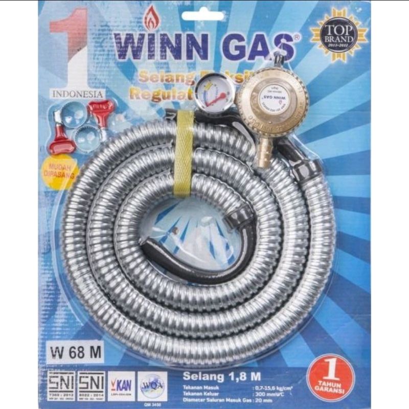 Selang Kompor Paket Winn Gas Selang Regulator Kompor Gas