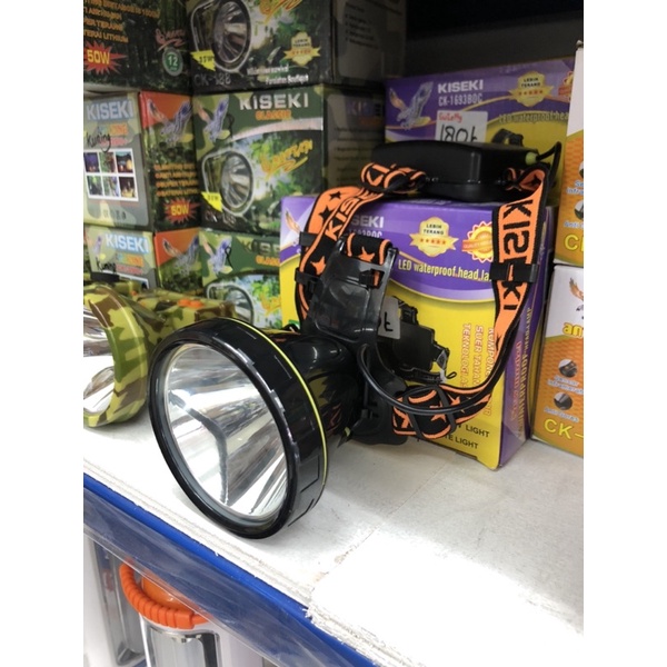 Senter Kepala Kiseki CK-1693BOC 80W Baterai Charge 6600mAh Anti Air + FREE Lampu Emergency  • Batera