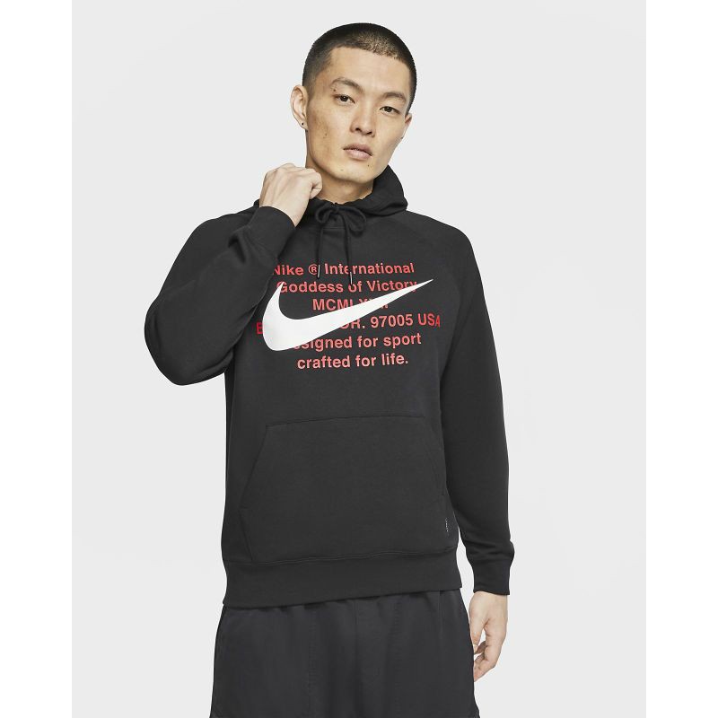 NIKE SPORTWEAR SWOOSH HOODIE BLACK