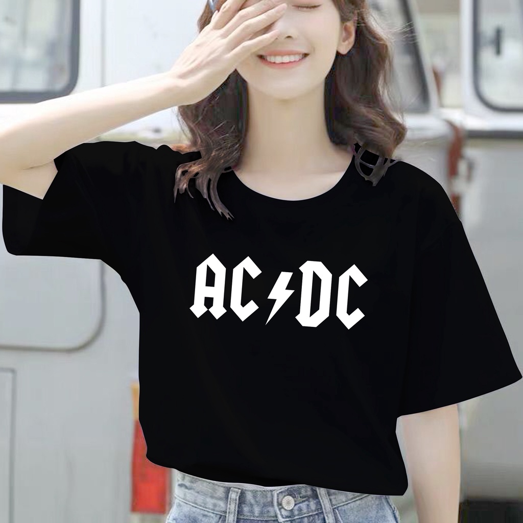 CALVIERO SHOP - BAJU KAOS ATASAN WANITA PRINT ACDC