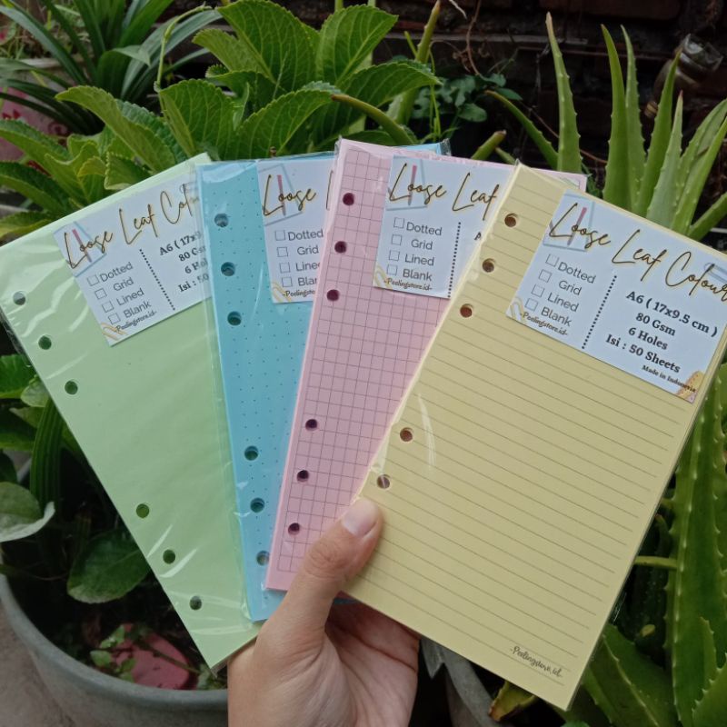 

50 Lembar Refill isi binder loose leaf 6 holes by peelingstore Part 1 [BACA DESKRIPSI]