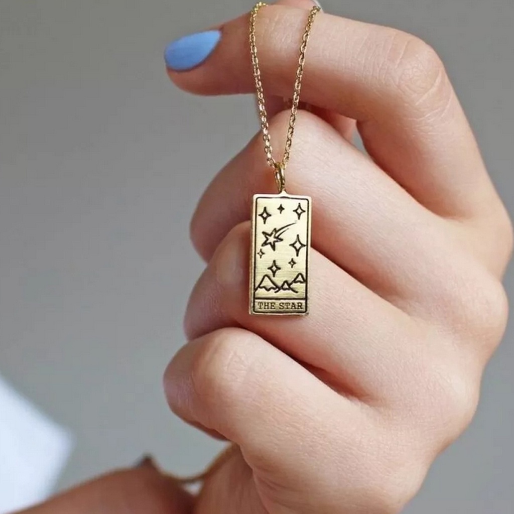 Hu Hu Hu Hu Hu Alat Bantu Pasang Kacamata♡ Kalung Rantai Leher Adjustable Bentuk Tarot Bahan Alloy Untuk Unisex