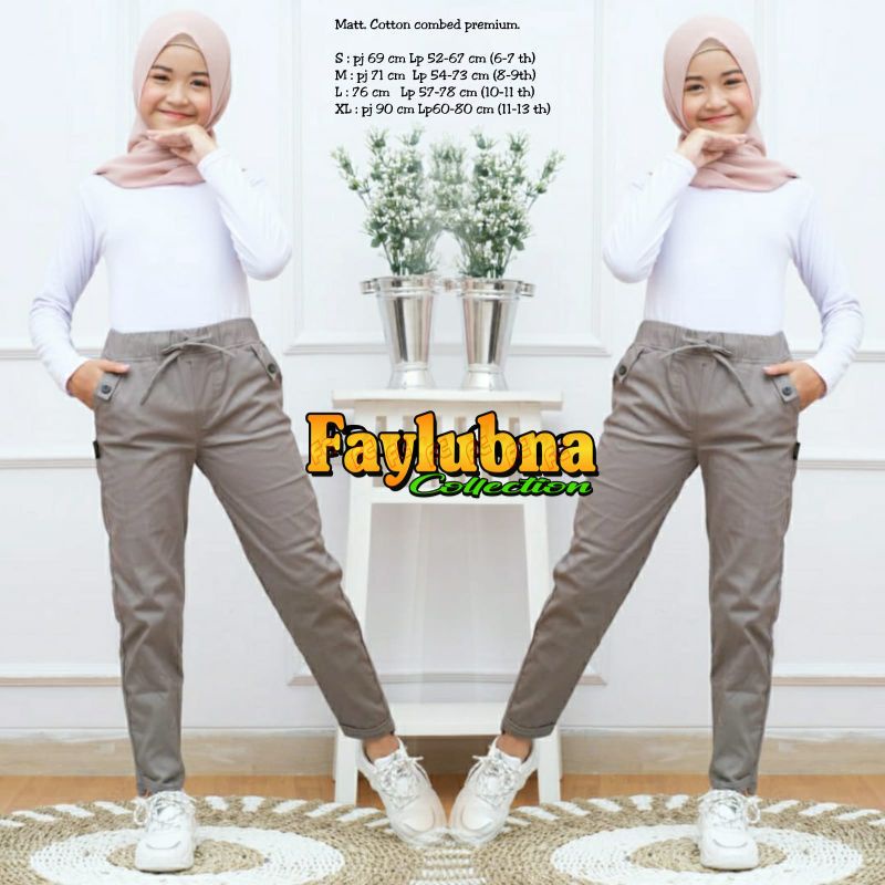 BAGGY PANTS ANAK PEREMPUAN USIA 6-12 TAHUN  / CELANA ANAK PEREMPUAN / CELANA BAGGY ANAK PEREMPUAN