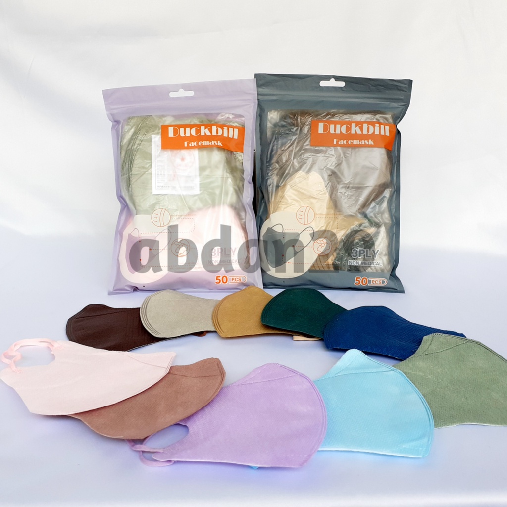 Masker Duckbill Face Mask Alkindo Warna 1 Box Isi 50 pcs