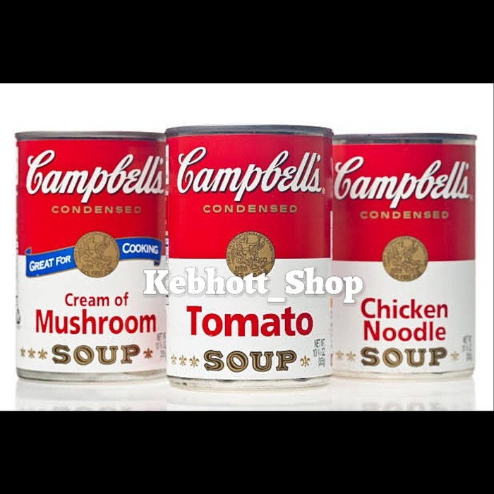 

Campbell's Condensed Cream of Mushroom Soup Campbells Krim Sup Jamur