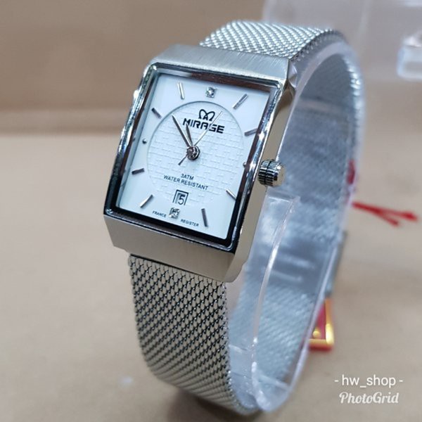 Jam Tangan Wanita Mirage 8669 Silver Original