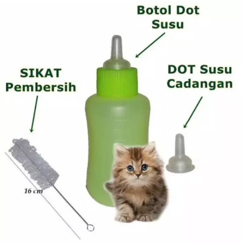 Gratis sikat pembersih+dot cadangan dot susu kucing,anjing