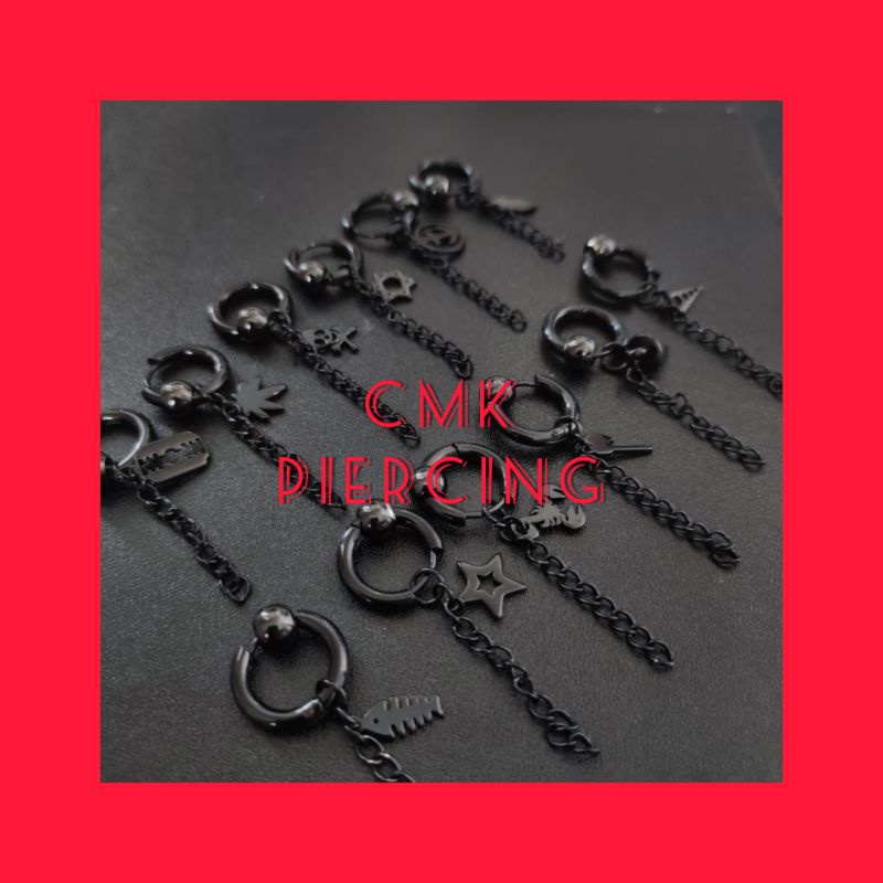 1 Pcs Anting Hip Hop Model Hoop Jurai Untuk Pria dan Wanita Ala Korea