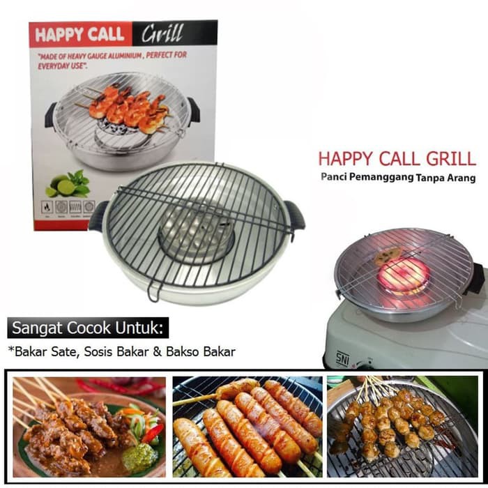 Happy Call Grill Panggangan 32cm Magic Roaster Alat Pemanggang Di Atas Kompor Foster Mudah Di Bersih