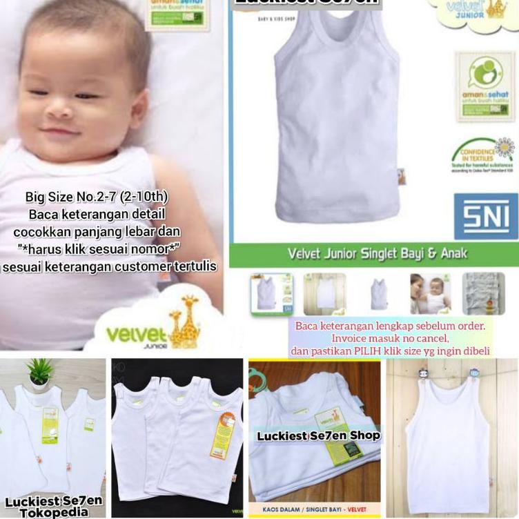 [KODE SQL0J] Velvet Jumper / Singlet Daleman anak kaos kaus dalem dalam kutang kutung bayi newborn N