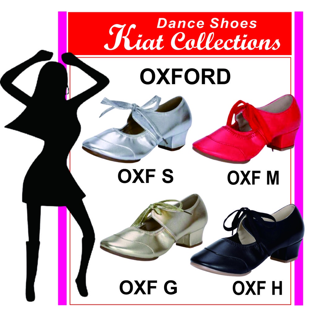 Sepatu Line Dance Oxford Dansa Tari Menari Heels Rumba Latin