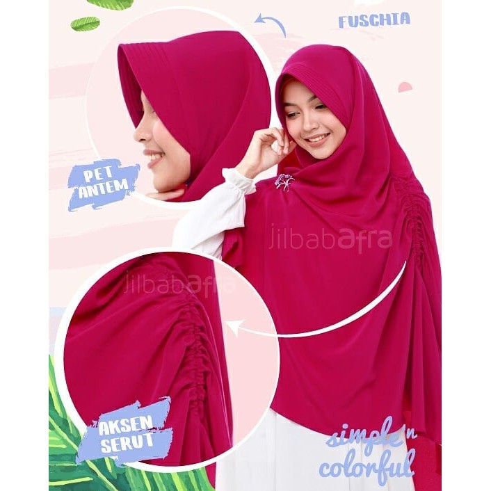 JILBAB AFRA KHANSA FUSCHIA