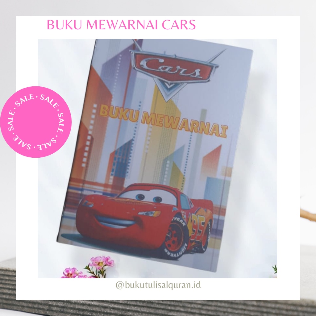 

Buku Mewarnai Untuk Anak-Anak/PAUD/TK/Balita Ukuran Buku A5 Tema Cars