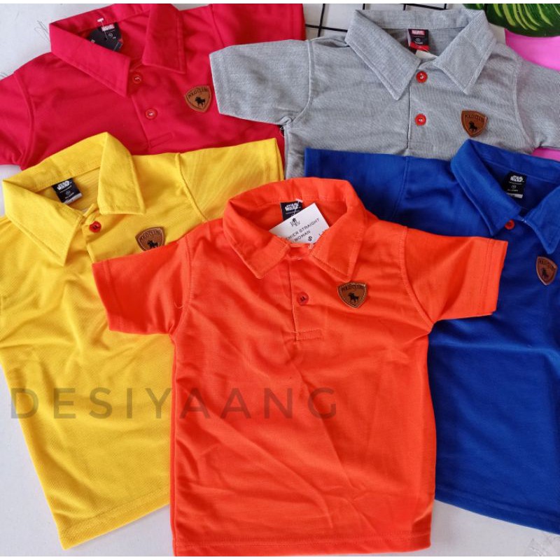 Baju Anak Laki Laki Polo Kancing Size S M L XL Usia 1 2 3 4 5 6 7 8 9 10 11 12 Tahun