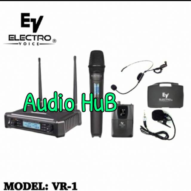 MIC WIRELESS EV ELECTRO VOICE VR 1 PEGANG JEPIT HEADSET MICROPHONE VR1