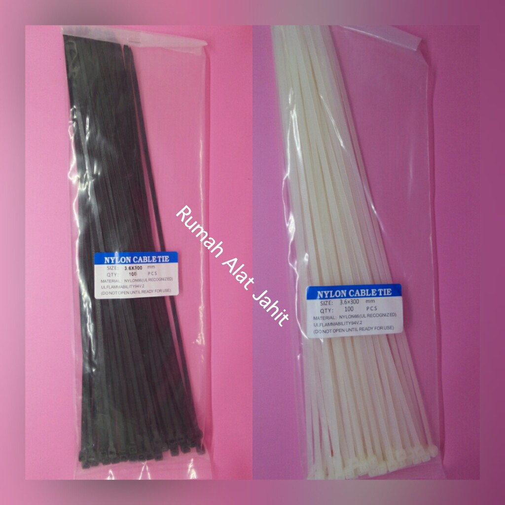 Nylon Kabel Tis / Cable tie / Pengikat Kabel Ukuran 3,6 x 300 mm