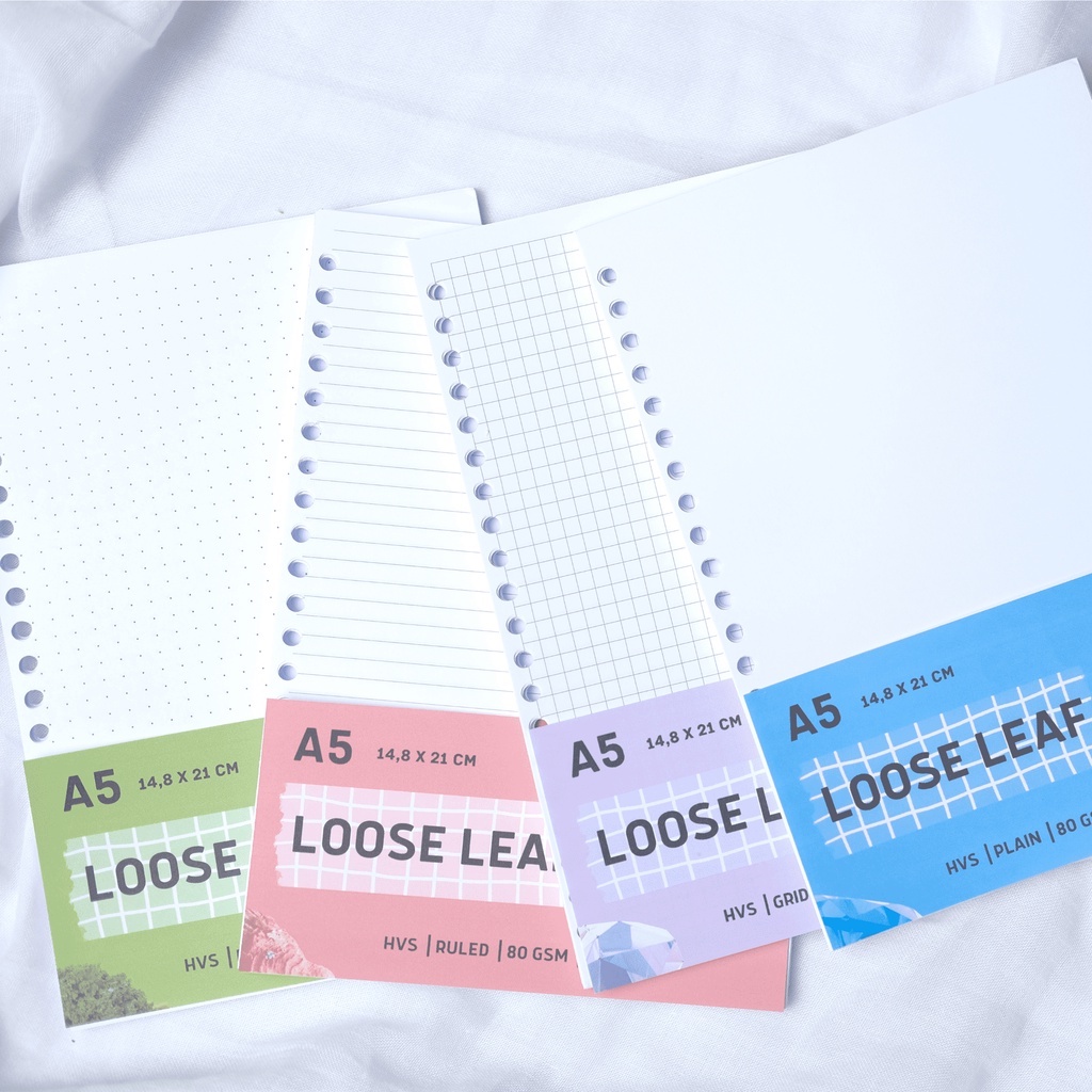 

Loose Leaf A5 HVS Heyano - Refill Binder | Dotted, Ruled, Grid, Plain