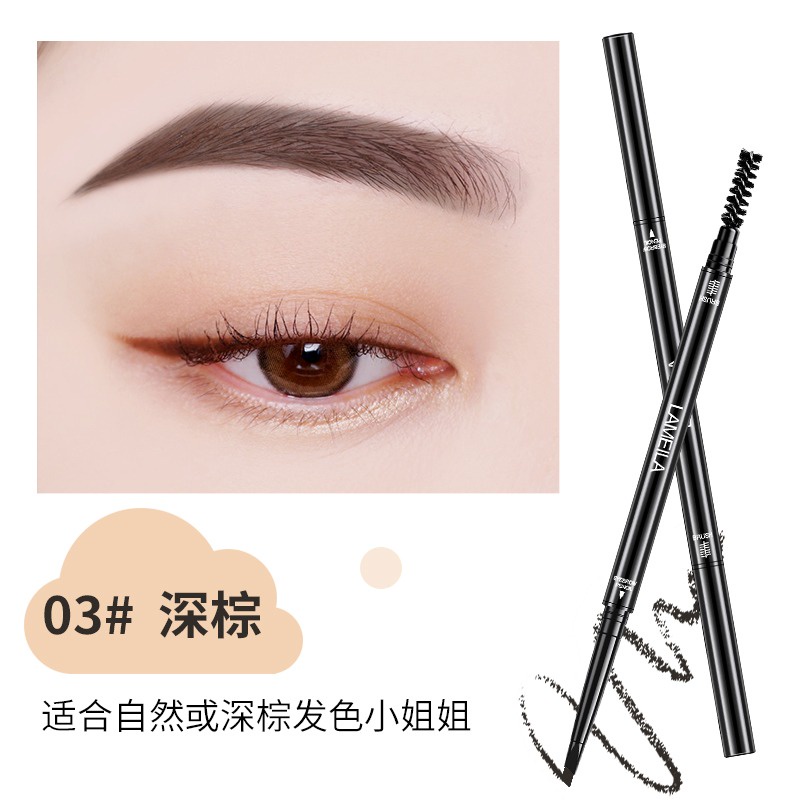 Lameila Pensil Alis  Double Heads Eyebrow Pencil Lasting Eyebrow Pen Waterproof 6 Warna HK836