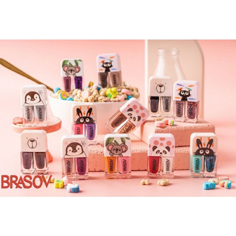 BRASOV 2 In 1 Nail Polish - Cat Kuku - Kutek Original BPOM