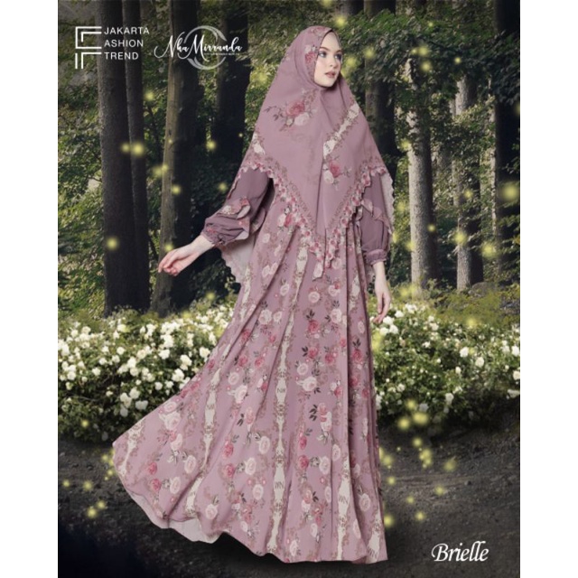 Brielle Series ORI by Nha Mirranda / Gamis Set Syar'i / Gamis Pesta Mewah / Dress Muslimah / Baju Syar'i Terbaru / Fashion Muslimah Branded-4
