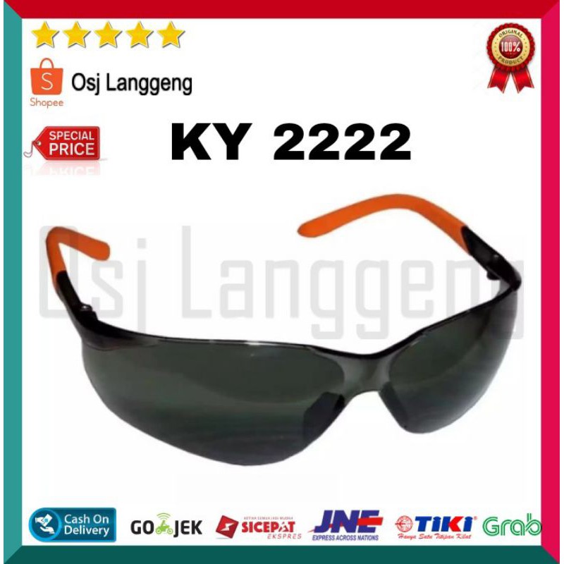 BISA COD | Kacamata Kerja Proyek Safety Glasses King's Type KY 2222 Black Original