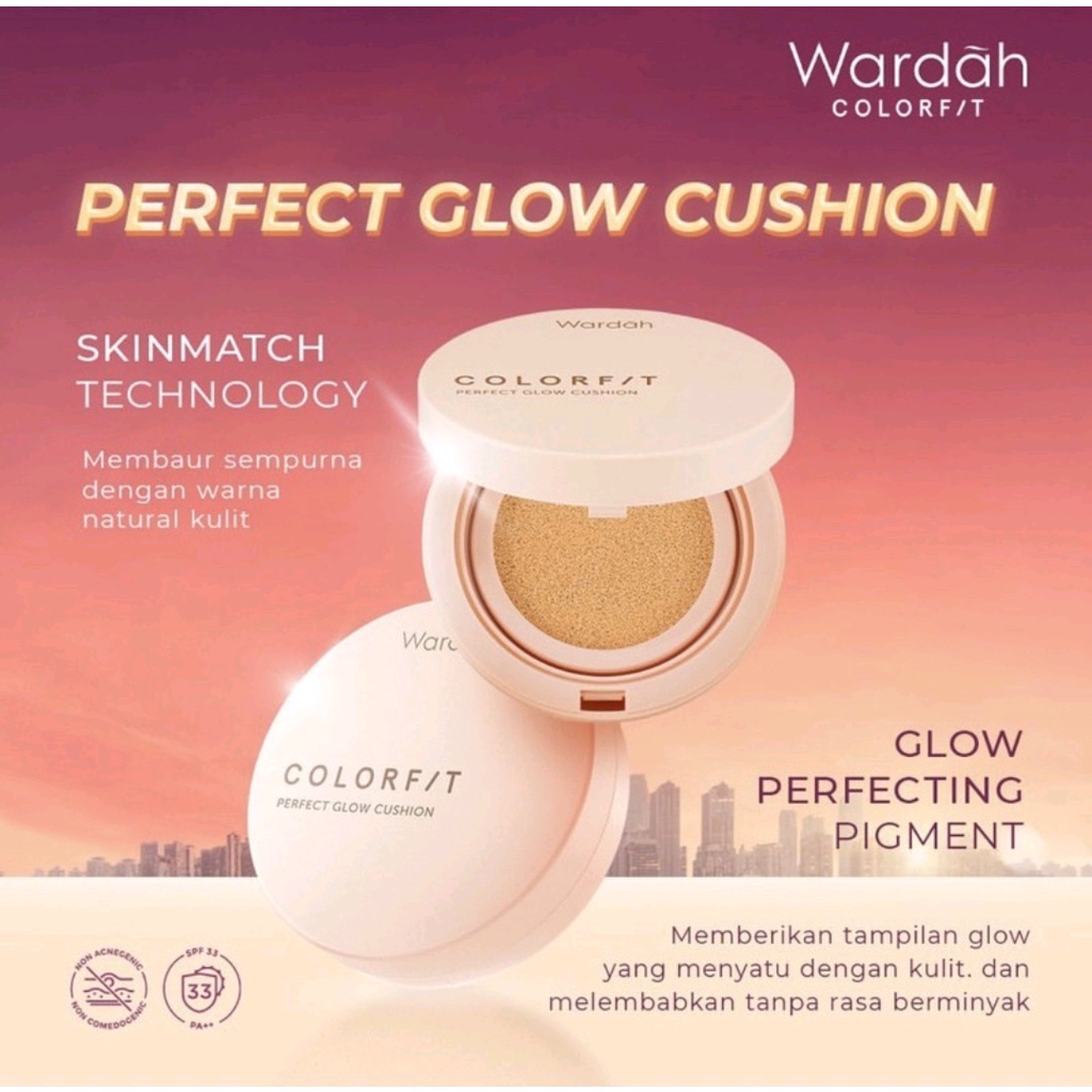 WARDAH COLORFIT PERFECT GLOW CUSHION / BEDAK TAHAN 12 JAM (JBR)