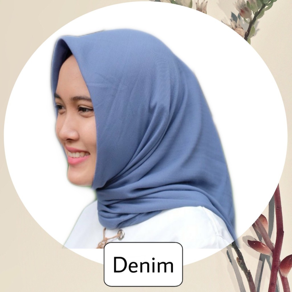 Jilbab Voal Biru Denim