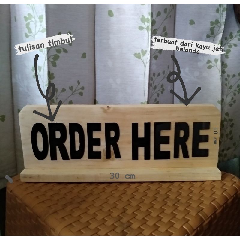 SIGN CAFE - STANDING MEJA ORDER HERE