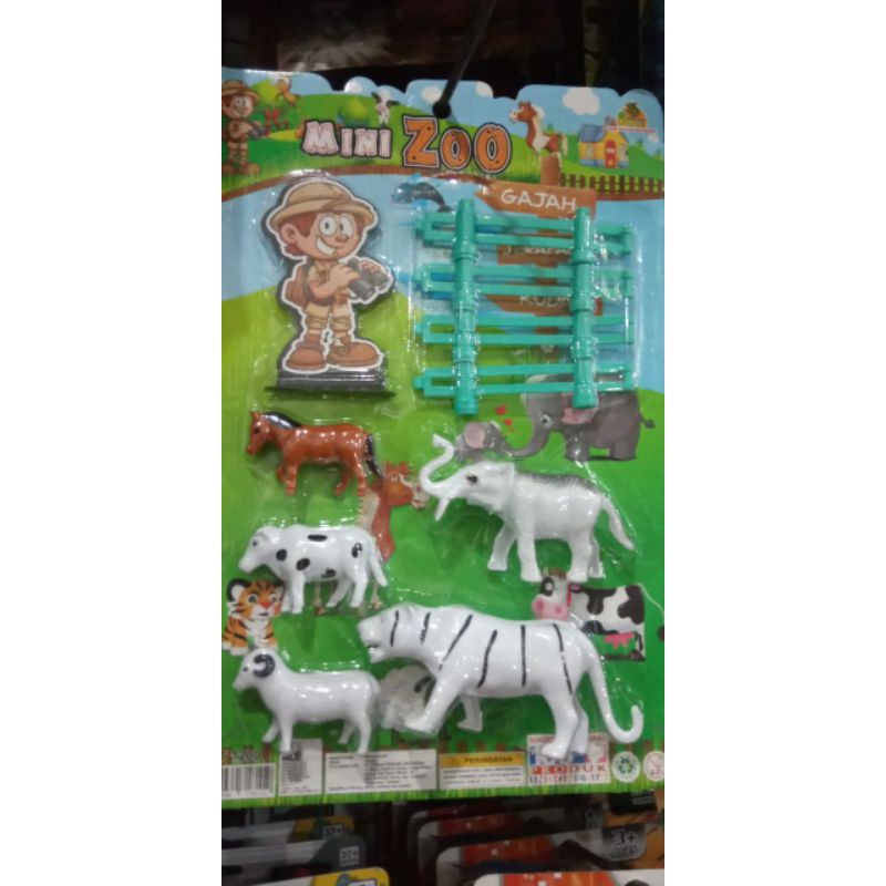 mainan mini zoo set