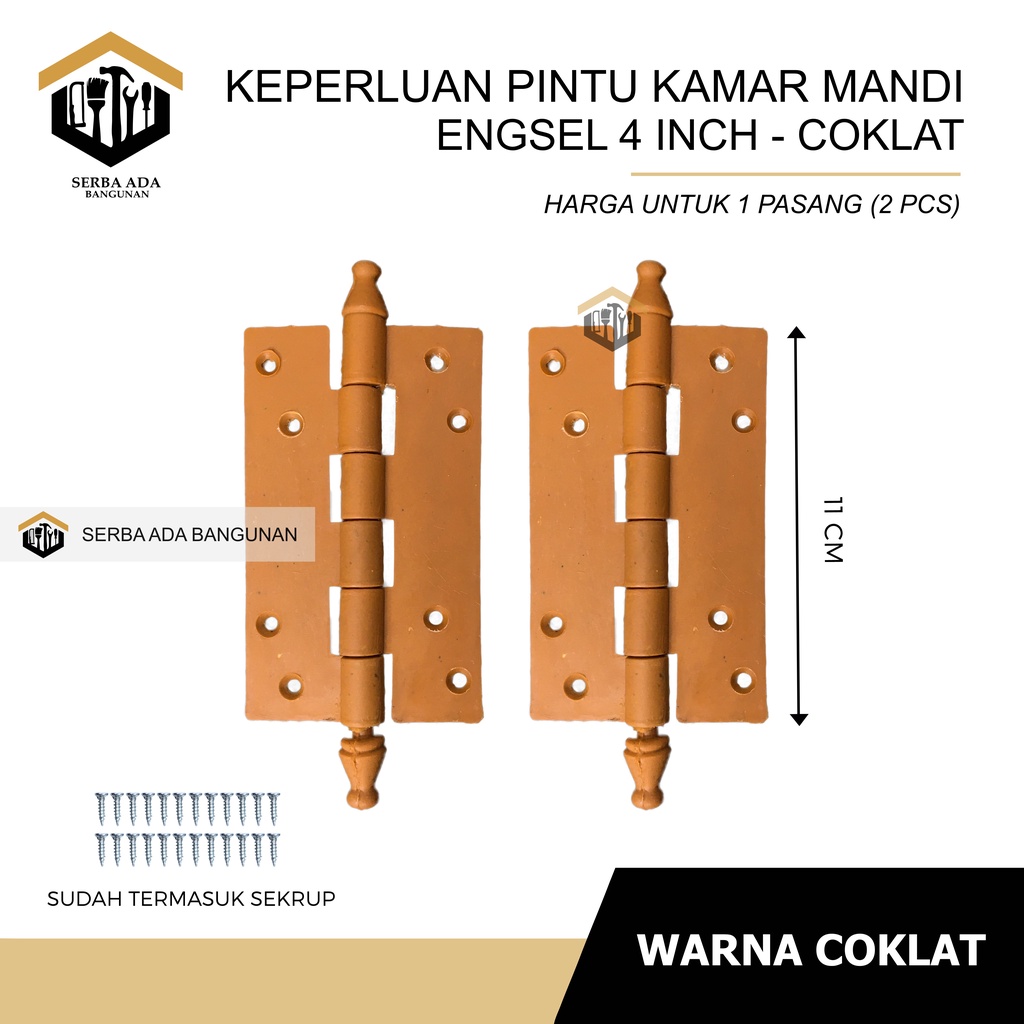 TARIKAN JENGKOL - ENGSEL PVC 4&quot; - GRENDEL PVC SLOT UTK PINTU KAMAR MANDI EKONOMISKUAT DAN HEMAT