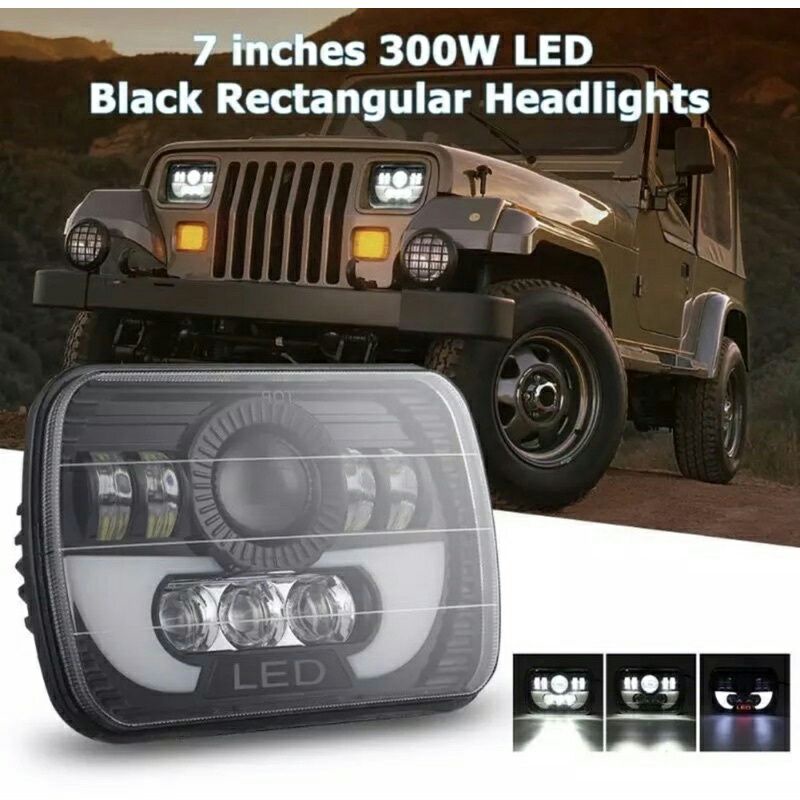 Lampu Daymaker kotak LED 7 inch Jeep Katana Feroza L300