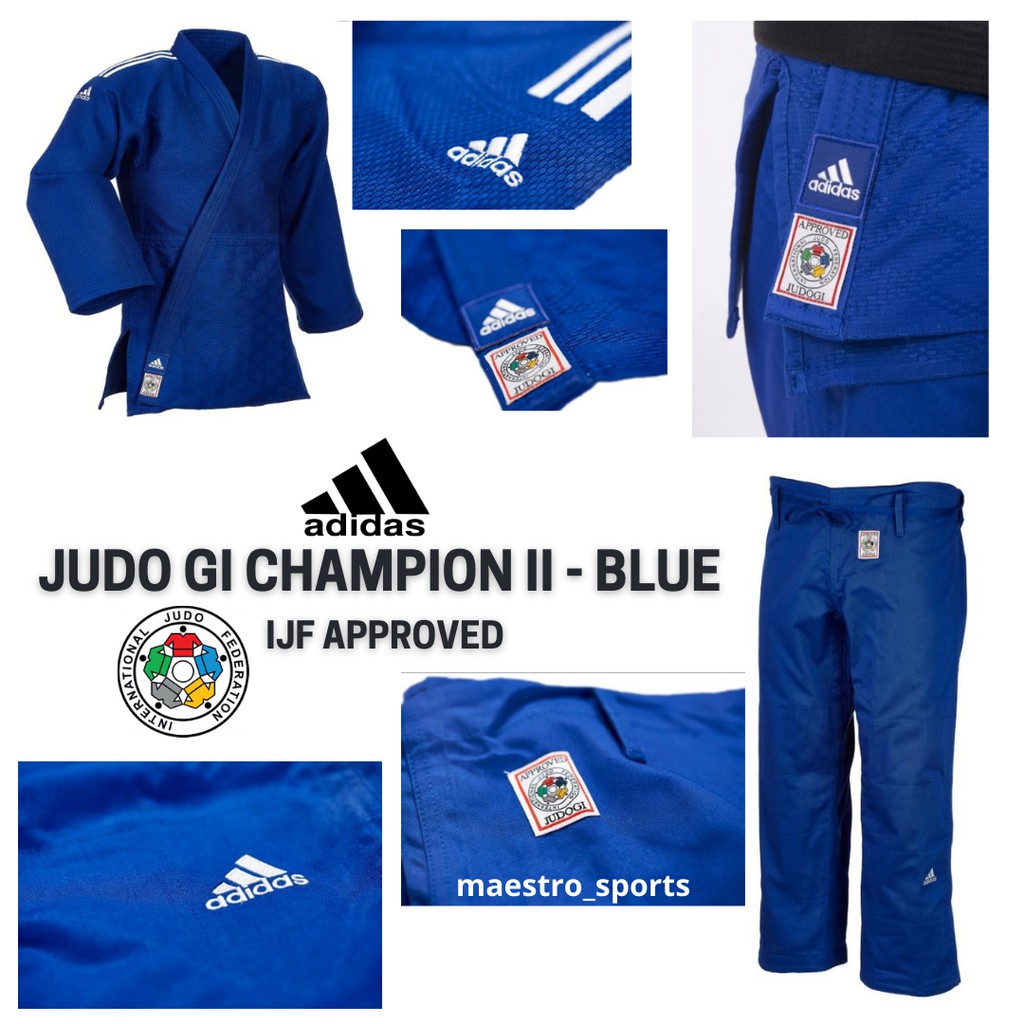 Jual ADIDAS Judo Gi Champion II (Seragam Judo) IJF Approved Blue