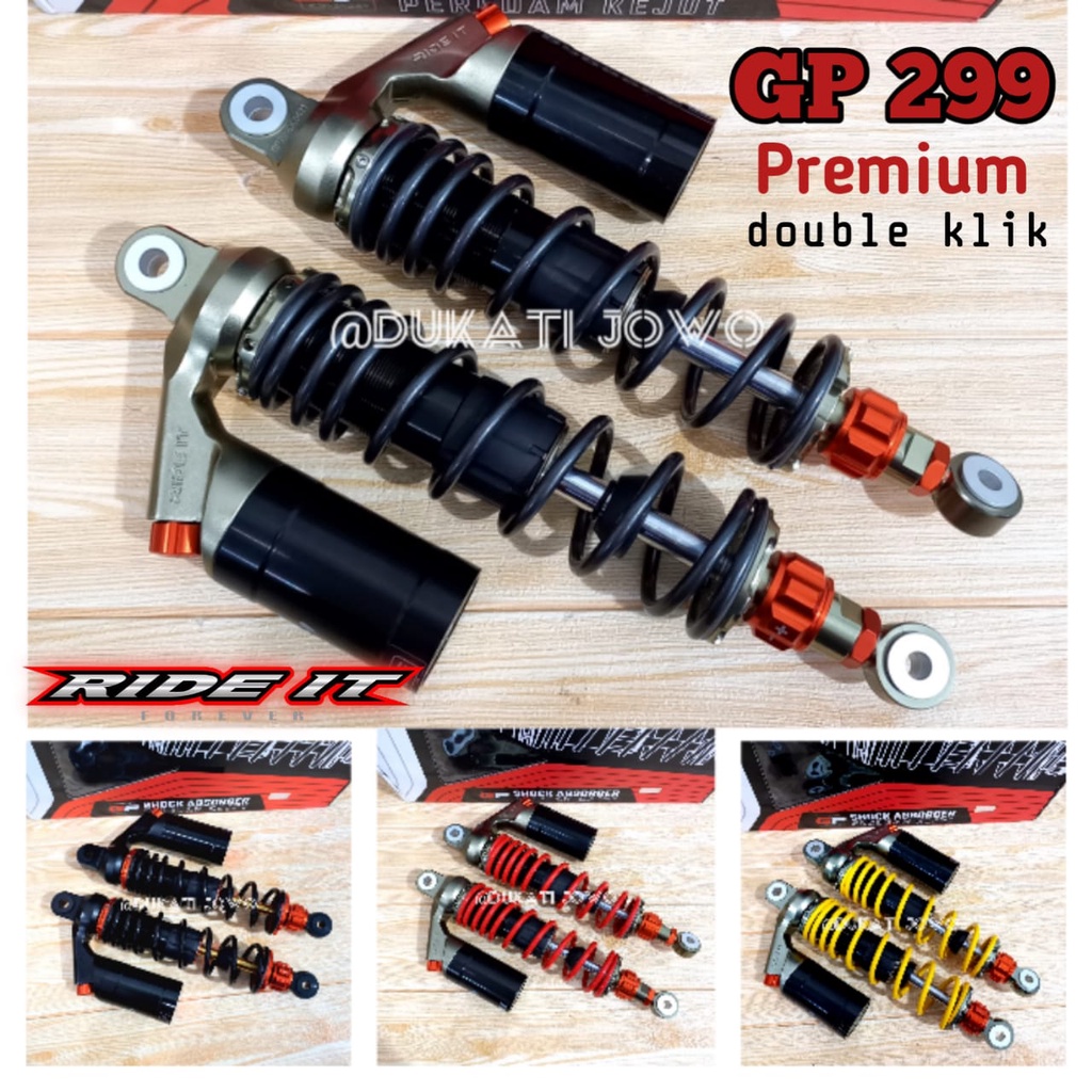 SKOK SHOCK TABUNG RIDE IT GP PRO SERIES 299 280mm 320mm 340mm New Premium CB GL Tiger Megapro Supra Vega Jupiter Fiz R