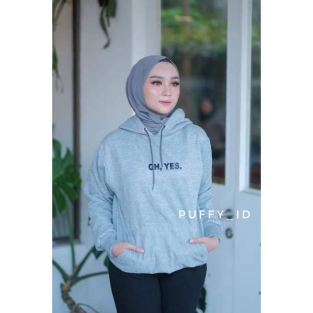 Sweater | jaket hodie OH YES bahan babyterry fit L