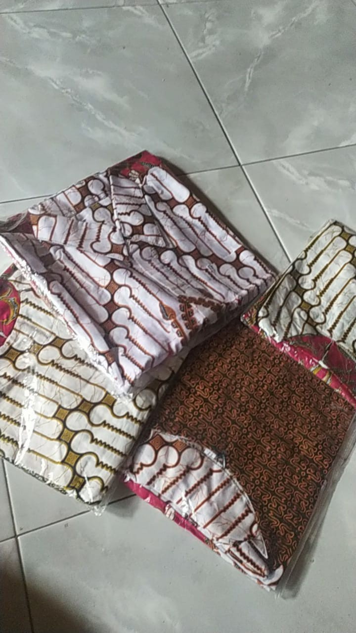 Batik Couple Keluarga Sania Ruffle Ori Ndoro Jowi Dnt Kupu Sogan