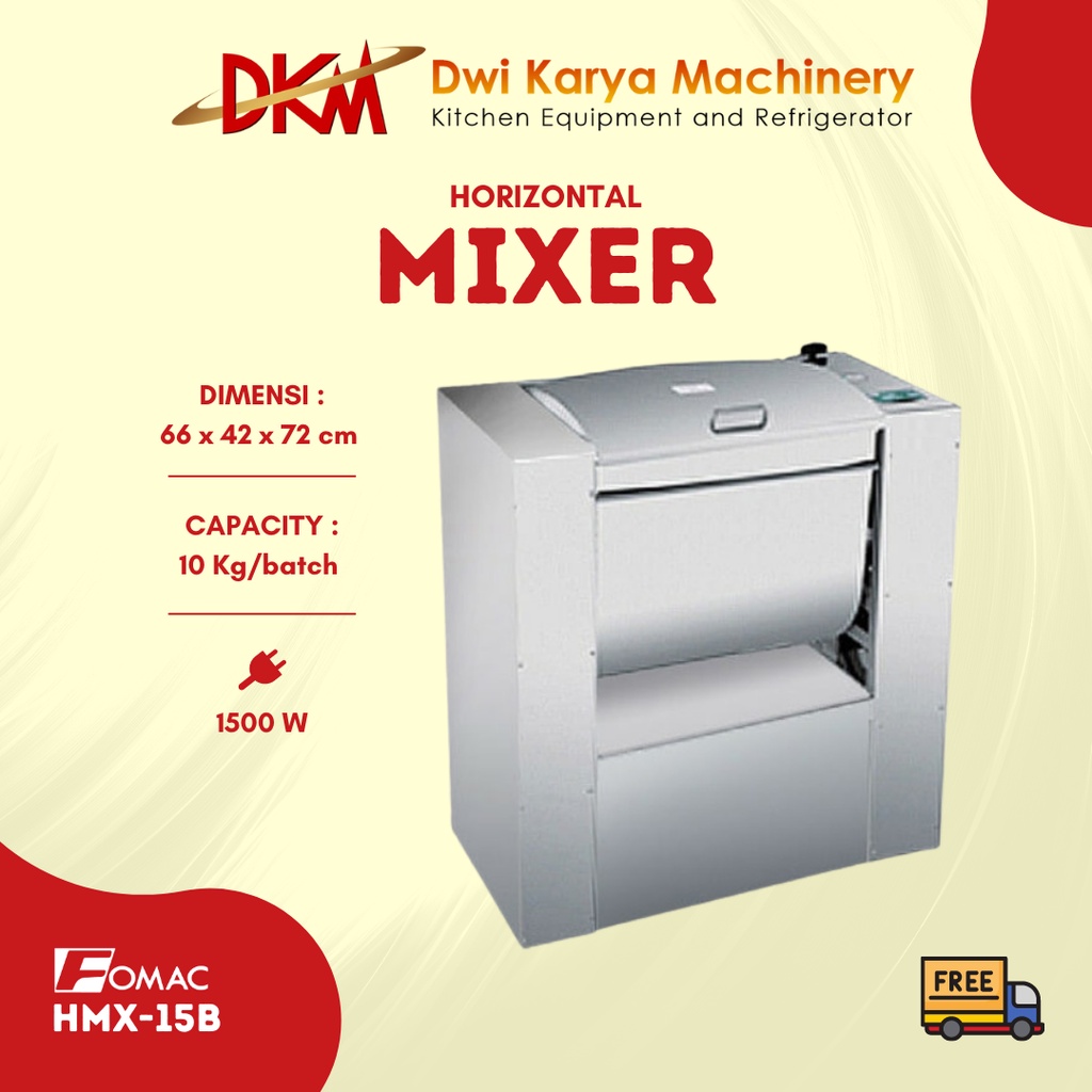 Horizontal Daugh Mixer/Mixer Adonan Fomac HMX-15B