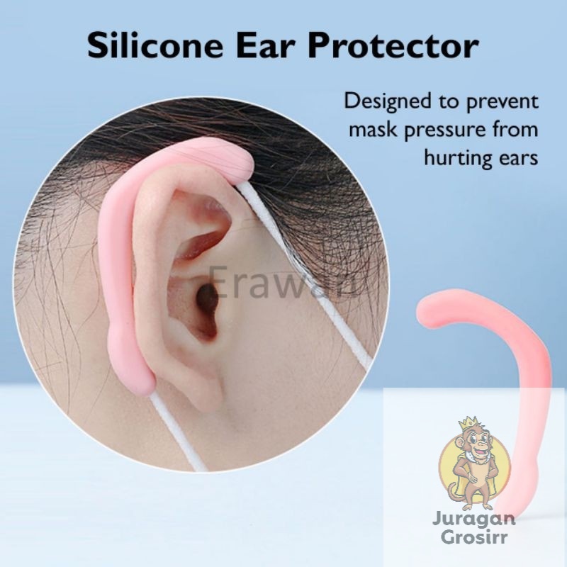 JG - PELINDUNG TELINGA MASKER PELINDUNG TELINGA TALI ANTI SAKIT MASKER 3 PLY MASKER EVO