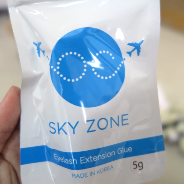 SKYZONE Sky Rose / sky red/ SKY ZONE / KGLUE / Crystal Glue EYELASH EXTENSION GLUE 5G / 10g LEM BULUMATA SKYZONE SAMBUNG / Sky RED / Sky Rose / ib hitam eyelash