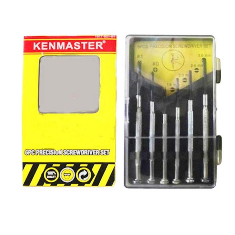 Kenmaster Obeng Kecil Set 6pcs Original Kenmaster