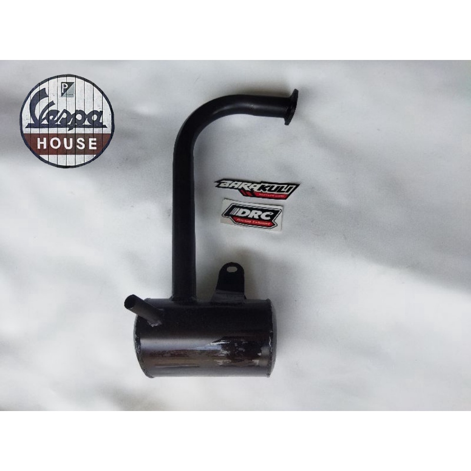 KNALPOT VESPA PTS DRC STANDAR RACING WARNA HITAM