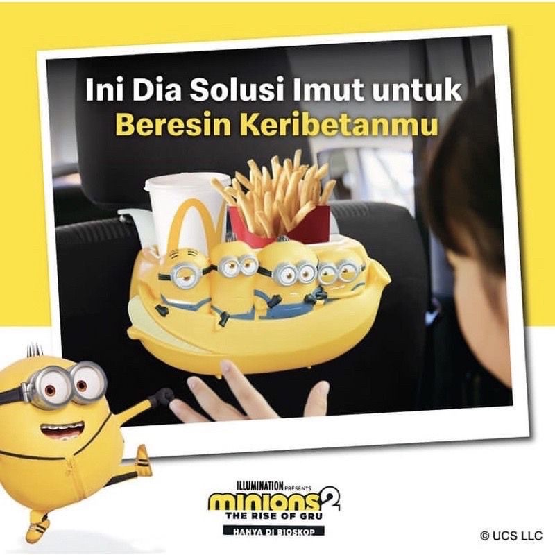 MINIONS TRAY VIRAL MCDONALDS TEMPAT MAKAN NAMPAN MINION