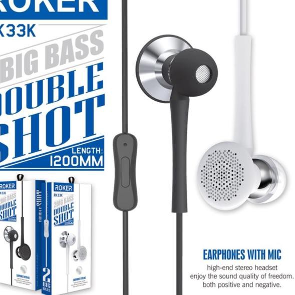 Recomended.. Headset ROKER RK33K 2big BASS DOUBLE SHOT with mic lenght 1200mm