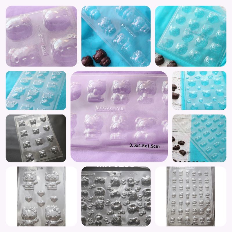 Cetakan Mika Coklat Tebal Motif Hello Kitty