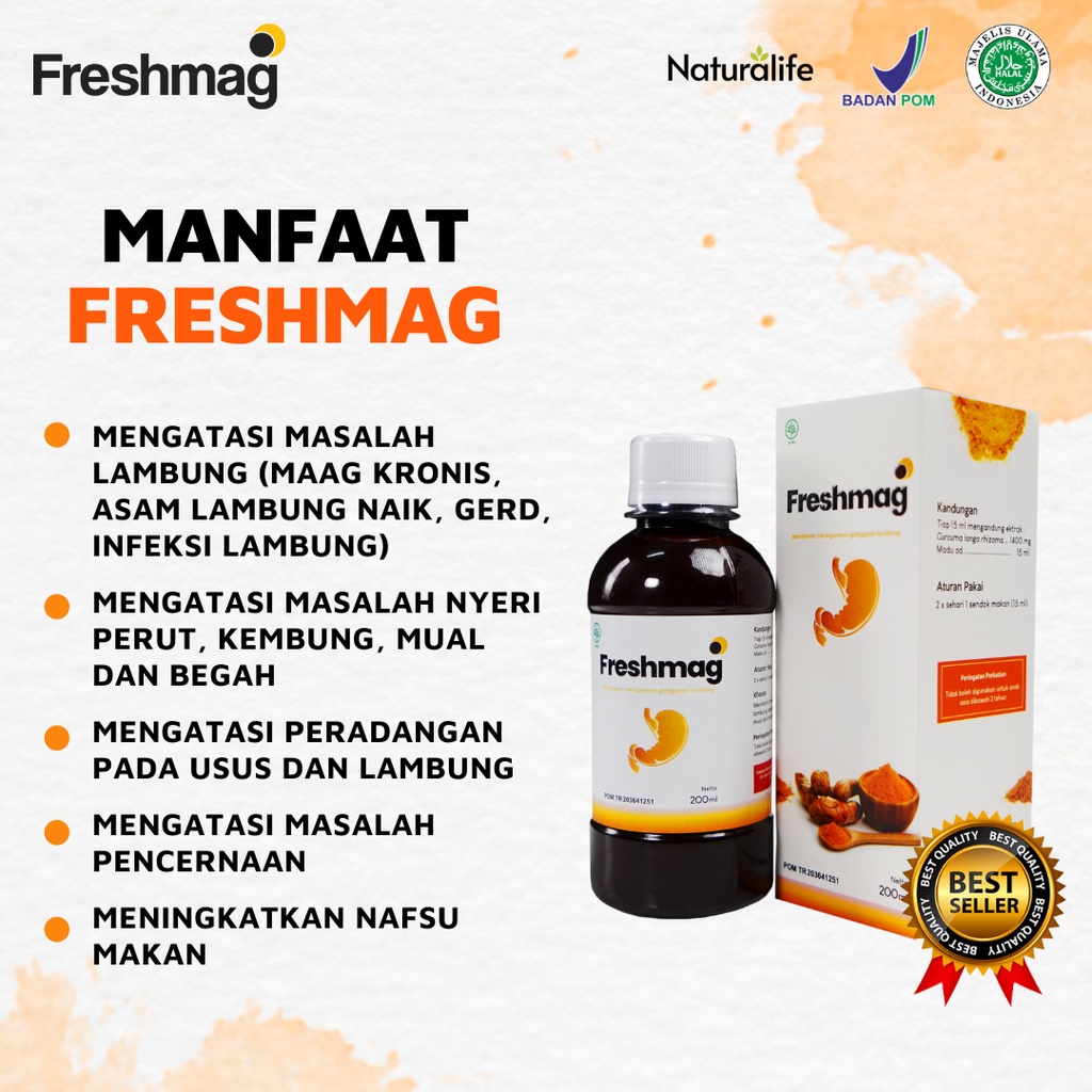 FRESHMAG - Madu Herbal 3x Lebih Efektif Atasi Masalah Asam Lambung / Maag / GERD / Magh Obat Lambung Asli Original