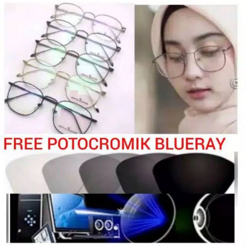 kacamata lensa bluecromic atau photocromic blueray bisa normal minus plus cilinder tergantung permintaan sampai minus 5 cyl 2 harga masih sama tulis saja pesanan kaka di catatan saat order free box lap cairan pembersih kode 8261 size 50-18-140