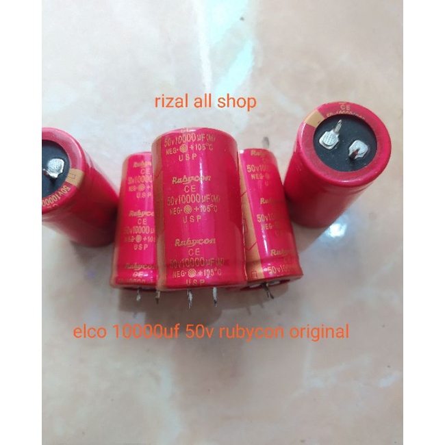 Elco 10000uf 50v rubycon original ber kode USP