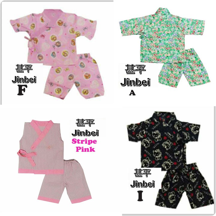 (120rb FreeOngkir) Jinbei Kimono Anak Musim Panas Yukata Jepang Jimbe Jimbei Jinbe