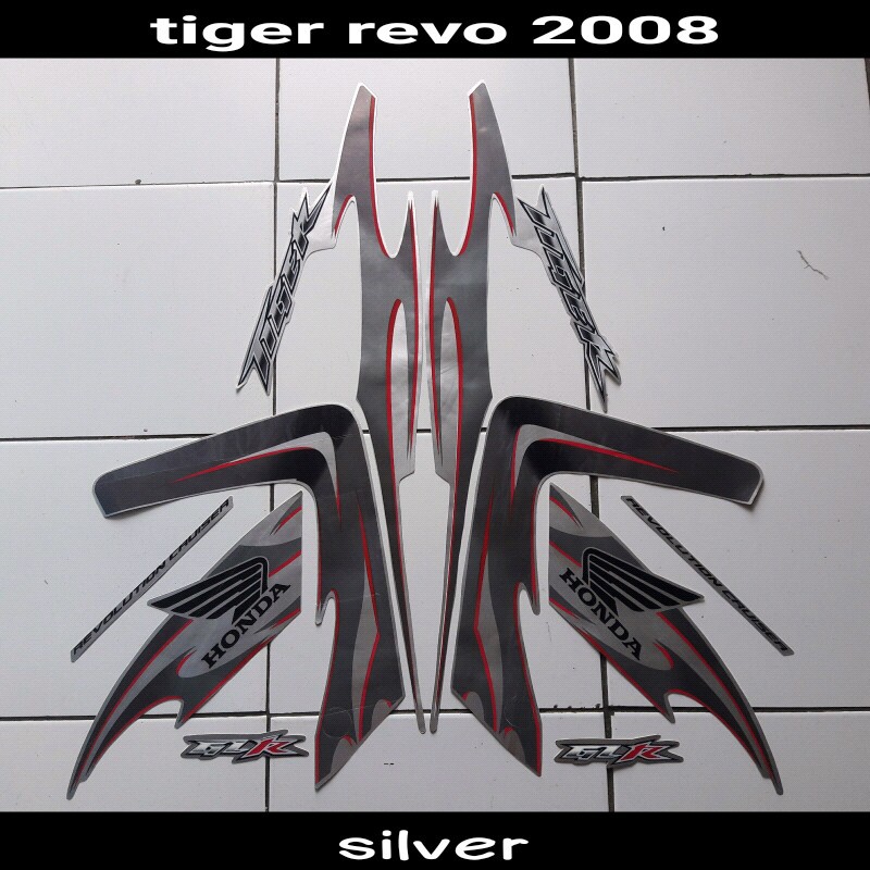 sticker motor tiger revo 2008 silver