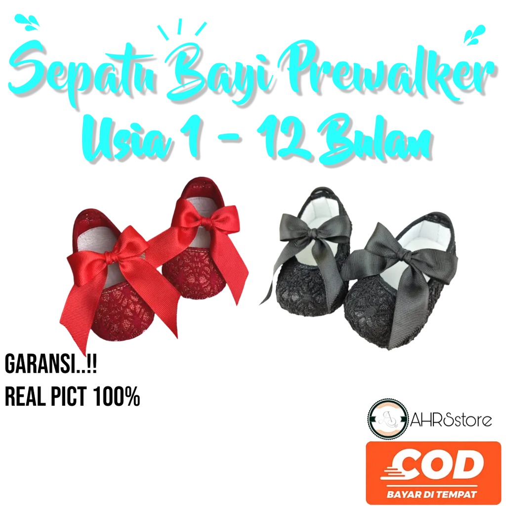 Sepatu Bayi Perempuan 0 6 Bulan Prewalker Anak Cewek 0 12 Bulan Balit 1 Tahun Cowok Lucu Murah Terbaru